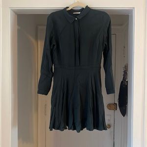 Forest Green Long Sleeve Mini Dress
